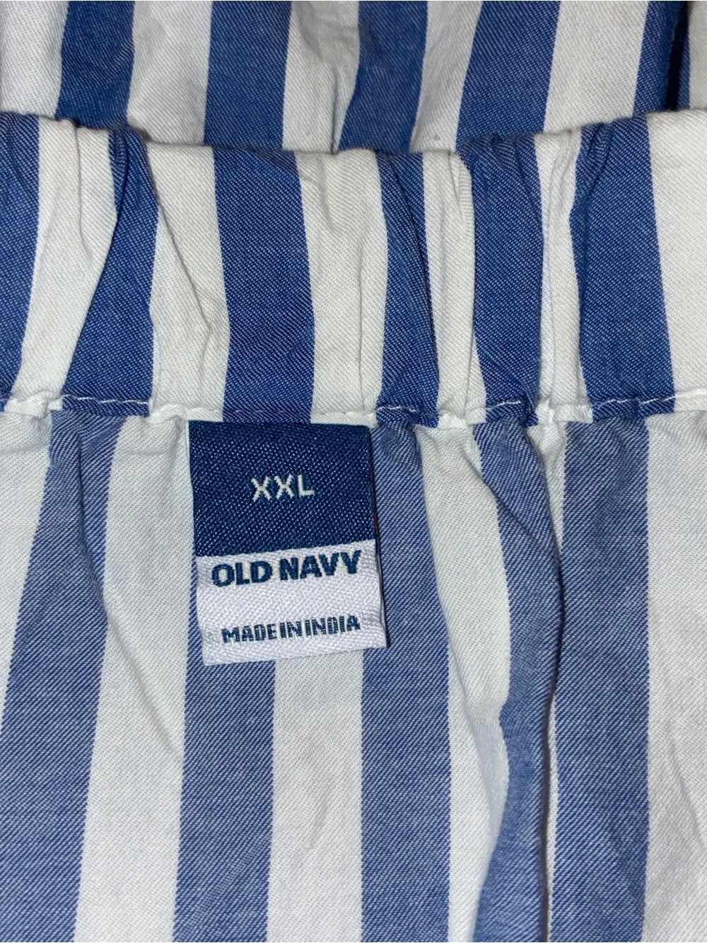 NWT Old Navy Dropped-Waist Midi Skirt XXL blue white vertical stripes plus size